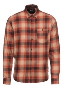 !Solid, Herren Hemd 'Shirt - Reaburn', Braun / Dunkelorange