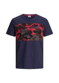 Jack & Jones JACK & JONES, Herren T-Shirt, Kobaltblau / Rot
