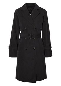 Véro Moda VERO MODA, Damen Langer Trenchcoat, Schwarz