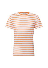 Tom Tailor, Herren T-Shirt, Dunkelorange / Wei&szlig;