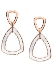 Fossil, Damen Ohrstecker 'Classics', Rosegold / Weiß