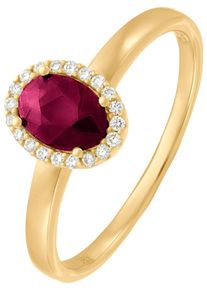 Christ, Damen Ring '60074569', Gold / Rubinrot