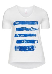 SheeGOTit, Damen Longshirt, Blau / Wei&szlig;