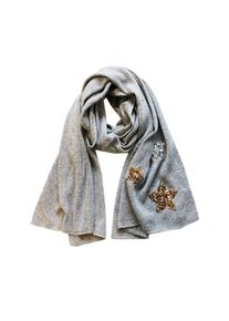 Codello, Damen Strickschal, Gold / Hellgrau / Silber