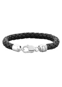 Kuzzoi, Herren Armband, Schwarz / Silber