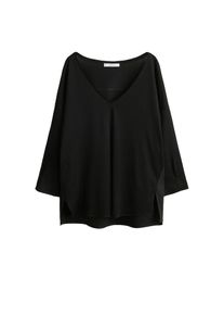 Violeta by Mango, Damen T-shirt 'Salsa4', Schwarz