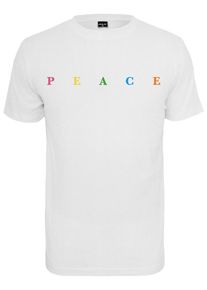 Mister Tee, Herren T-Shirt 'PEACE', Mischfarben / Weiß