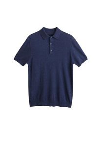 Mango Man, Herren Poloshirt 'Andrew', Blaumeliert