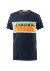 Superdry, Herren T-Shirt, Nachtblau / Grau / Grün / Orange