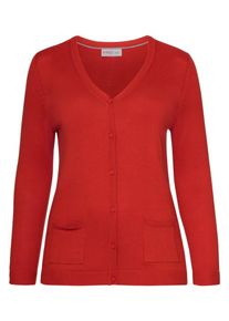sheego Casual, Damen Basic Cardigan, Rot