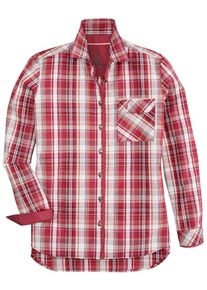 Spieth & Wensky SPIETH & WENSKY, Damen Trachtenbluse im Karodesign, Mischfarben / Weinrot / Wei&szlig;