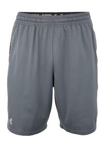 Under Armour, Herren Shorts 'Mk1 Wordmark', Grau / Neonorange / Schwarz