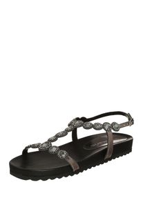 Tamaris, Damen Sandalette, Anthrazit / Silber