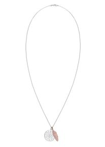 Elli, Damen Kette 'Feder, Multipendants, Ornat, Traumf&auml;nger', Bronze / Silber