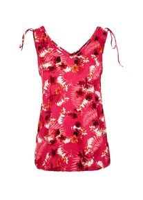 s.Oliver BLACK LABEL, Damen Blusentop, Hellorange / Pitaya / Schwarz / Weiß