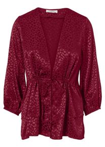 Pieces, Damen Bluse, Rotmeliert