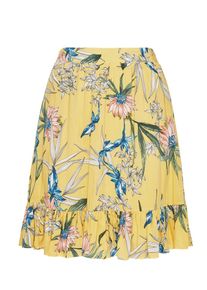s.Oliver RED LABEL, Damen Midirock, Gelb / Mischfarben