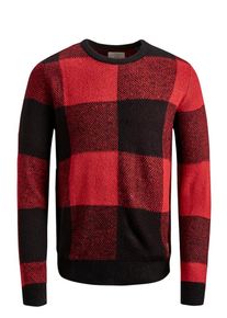 Jack & Jones JACK & JONES, Herren Strickpullover, Rot / Schwarz