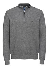 Fynch-Hatton, Herren Pullover 'Troyer Zip Structure', Grau