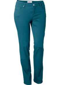 sheego Casual, Damen Gerade Stretch-Hose, Petrol