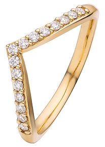 Christ, Damen Diamonds Ring, Gold / Wei&szlig;
