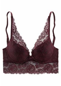 Lascana, Damen Bustier-Push-up-BH, Burgunder