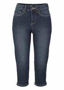 Arizona, Damen Caprijeans 'mit Schlitz am Saum', Blue Denim
