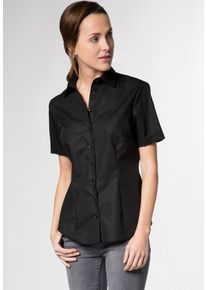 Eterna, Damen Kurzarm Bluse MODERN CLASSIC, Schwarz