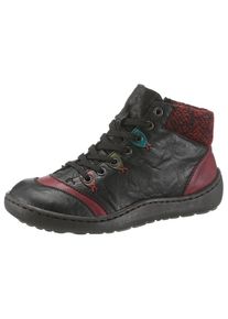 Rieker, Damen Schnürboots, Himbeer / Schwarz