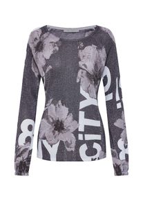 monari, Damen Pullover, Anthrazit / Hellgrau