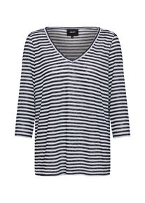 Object, Damen Shirt 'TESSI', Dunkelblau / Weiß