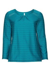 sheego Casual, Damen Langarmshirt, Marine / Türkis