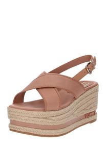 Tommy Hilfiger, Damen Sandale 'FLATFORM SANDAL TOMMY PASTEL', Beige / Nude