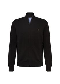 Fynch-Hatton, Herren Strickjacke 'Cardigan Zip', Schwarz