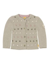 Steiff Collection, M&auml;dchen Strickjacke M&auml;dchen Baby, , Greige / Khaki / Rosa / Wei&szlig;