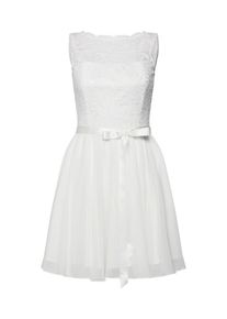 Swing, Damen Kleid 'Cocktailkleid mit Spitzenoberteil', Weiß