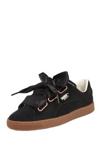 Puma, Damen Sneaker 'Basket Heart Corduroy', Chamois / Schwarz