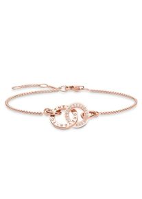 Thomas Sabo, Damen Armband 'FOREVER TOGETHER, A1551-416-40-L19,5v', Rosegold / Weiß