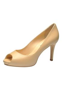 Evita, Damen Peeptoe, Beige