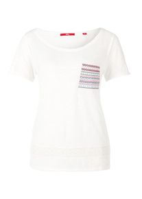 s.Oliver RED LABEL, Damen Leinenshirt, Mischfarben / Weiß
