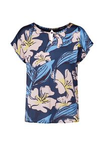 More & More MORE & MORE, Damen Shirt, Blau / Royalblau / Gelb