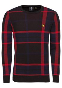 Lyle & Scott Lyle & Scott, Herren Pullover 'Tartan Jumper', Blau / Rot / Schwarz