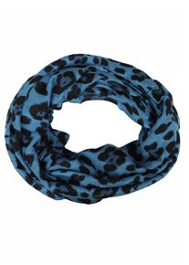 Zwillingsherz, Damen Tuch 'Loop Leo', Blau / Schwarz