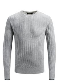 Jack & Jones JACK & JONES, Herren Strickpullover, Graumeliert