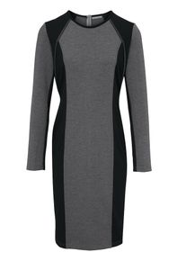 Heine, Damen Kleid, Grau / Schwarz
