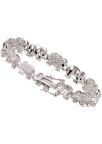 Firetti, Damen Armband »Elefanten« mit Zirkonia, Silber