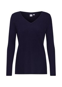 GAP, Damen Pullover 'LS PLUSH RIB VNK', Navy