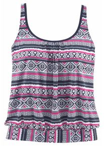 Lascana, Damen Tankini-Top, Navy / Dunkelgrau / Dunkelpink / Perlwei&szlig;