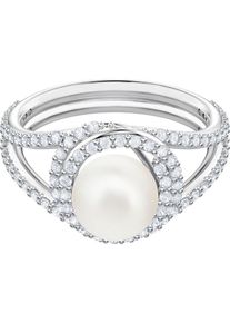 Swarovski, Damen Ring 'Originally 5482715', Silber / Transparent / Perlwei&szlig;