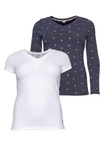 Kangaroos, Damen Langarmshirt (Set, 2 tlg., mit T-Shirt), Marine